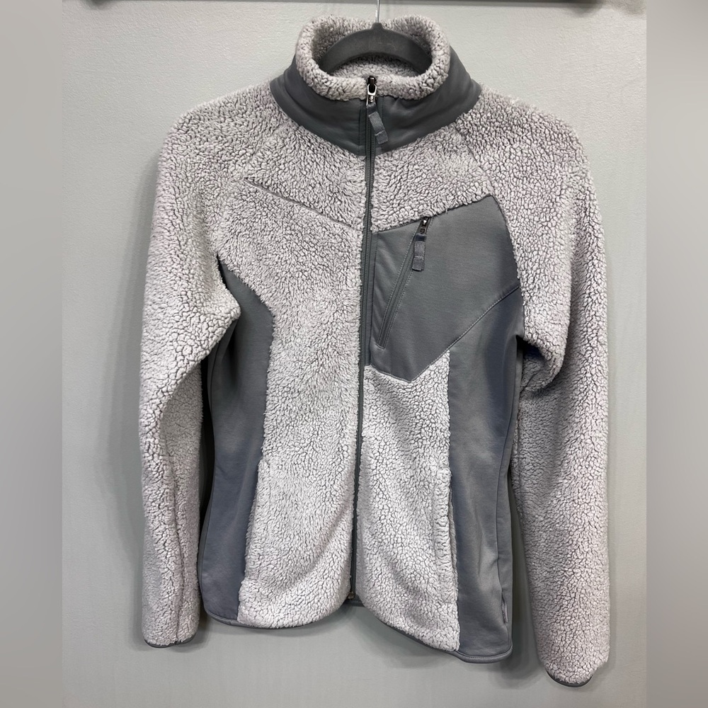 Columbia Women's Double Plush Sporty Full-Zip Fleece Jacket Size Small Cozy Gray